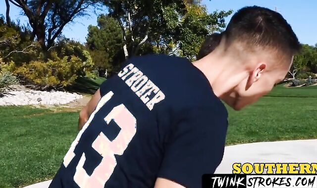 Thin man gets his companions dick somewhere within his throat