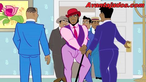 cartoon black pauzudos dancing gay