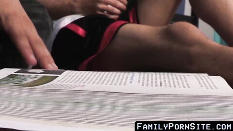 Buff stepdads dick sucked by stepsons in a trio fuck