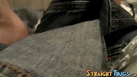 Tight up straight amateurs wanking off their huge cocks