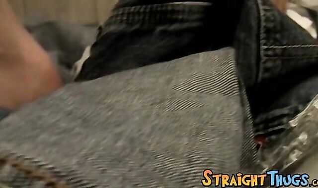 Tight up straight amateurs wanking off their huge cocks