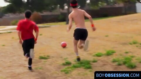 Young gay man Jasper Robinson having a cuminducing wank off session