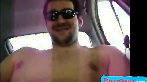 Horny Verbal Dude Jerks Off & Cums in Car