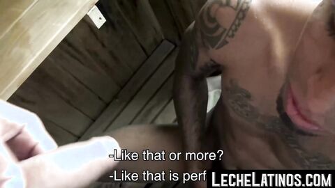 Firsttime dick rider with tattoos shoots himself with ammunition