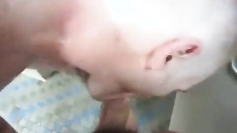 sucking off a stranger in men's shower