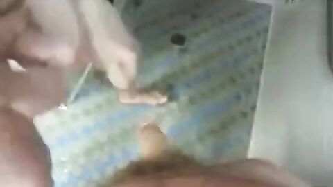 sucking off a stranger in men's shower