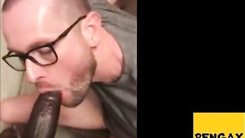 White Guy Sucks Off Black Guy