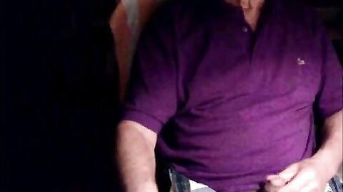 Grandpa Strokes His Small Cock