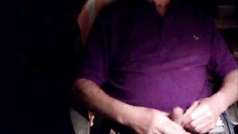 Grandpa Strokes His Small Cock