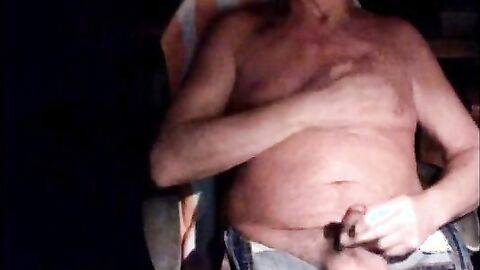 Grandpa Strokes His Small Cock