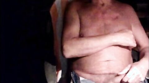Grandpa Strokes His Small Cock