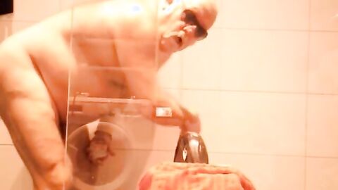 Bearded Man's Solo Play with Sex Toy