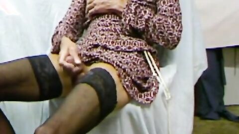 Crossdresser Cums on Webcam