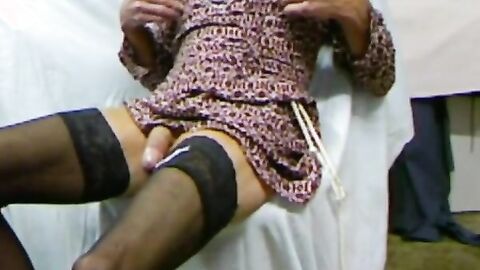 Crossdresser Cums on Webcam