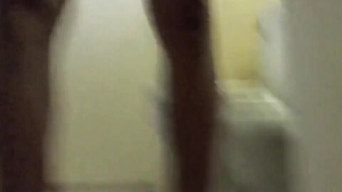 Black Twink's Thong Bathroom Adventure