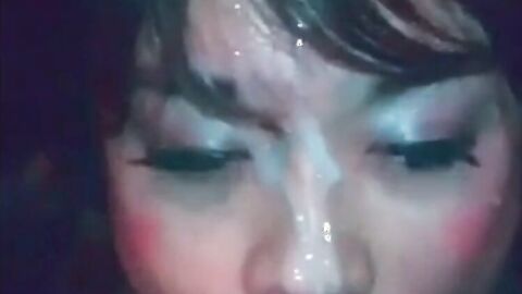 Amateur Asian Crossdresser Sucks Cock