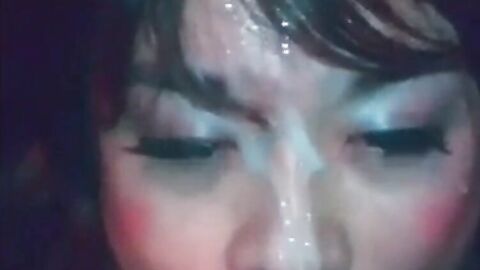 Amateur Asian Crossdresser Sucks Cock