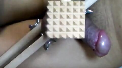 Painful Ballbusting: Amateur Asian BDSM Masturbation