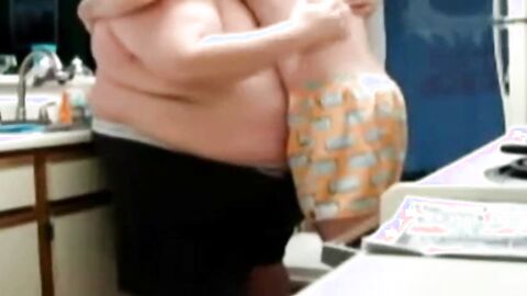 Chubby Daddy Barebacks a Young Man