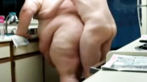 Chubby Daddy Barebacks a Young Man