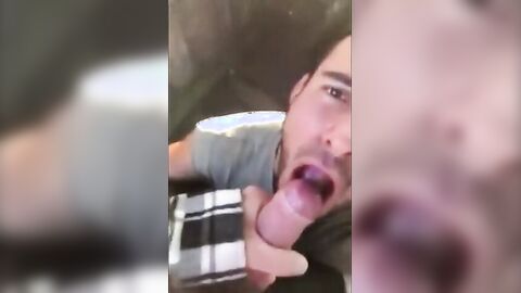 Cute Latin Hunk Sucks Big Cock and Eats Cum