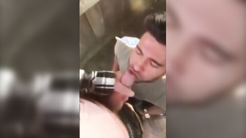 Cute Latin Hunk Sucks Big Cock and Eats Cum