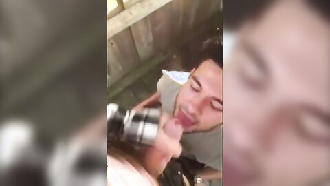 Cute Latin Hunk Sucks Big Cock and Eats Cum