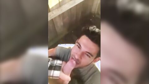 Cute Latin Hunk Sucks Big Cock and Eats Cum