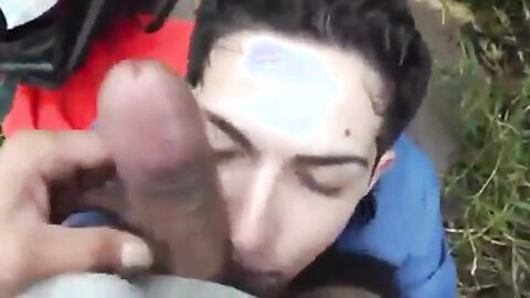 Big Cock Blowjob in the Woods - Gay Amateur Webcam Sex