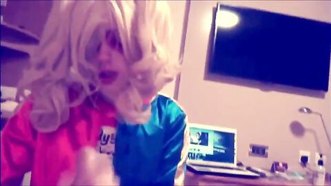 Crossdresser SS Harley Quinn Sucks Cock and Balls