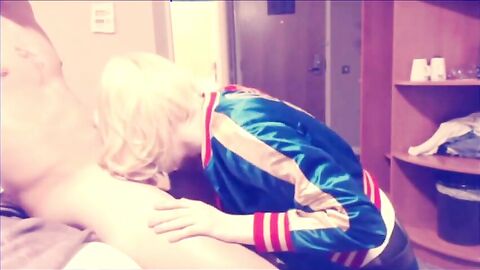 Crossdresser SS Harley Quinn Sucks Cock and Balls
