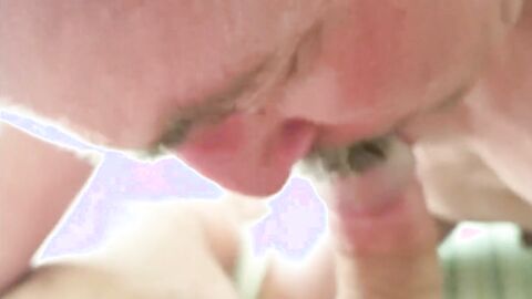 Alte-Junge Schwule Blasen und Spritzen