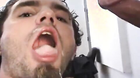 Muscular Hunk Swallows a Creamy Load
