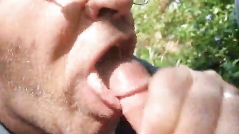 Outdoor Gay Fun with Amateur Couple
