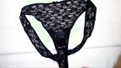 Huge Load of Cum on Dirty Panties (18+ Amateur Video)