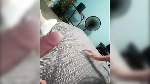 Daddy's Blowjob Practice with Amateur Bear Couple