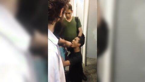 Public Restroom Blowjob by Amateur Gay Couple