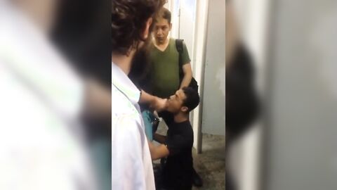 Public Restroom Blowjob by Amateur Gay Couple