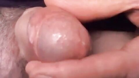 Mature Gay Daddy Strokes His Uncut Cock