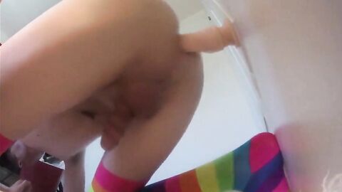 Twink Fucks His Ass With a Toy on Webcam