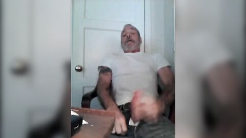 Rugged Daddy's Big Cock Masturbation