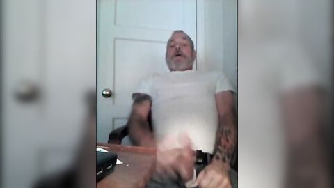 Rugged Daddy's Big Cock Masturbation
