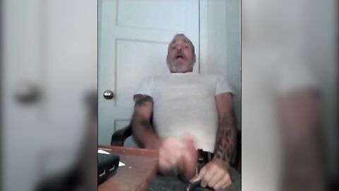 Rugged Daddy's Big Cock Masturbation