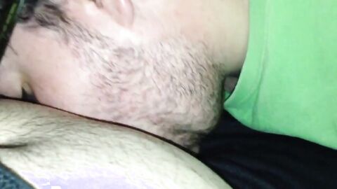 Chubby Guy Gives Blowjob in an Adult Theater