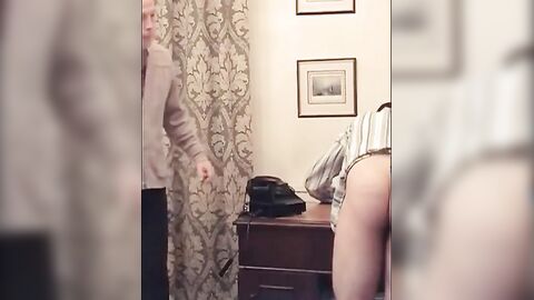 Daddy Headmaster Punishes Twink for Smoking