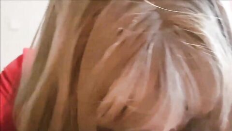 He covers my face and tits with his cum