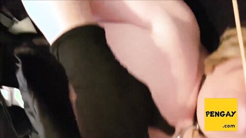 He covers my face and tits with his cum