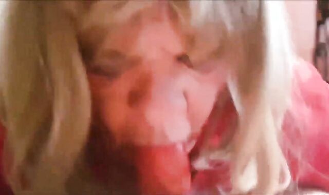 He covers my face and tits with his cum