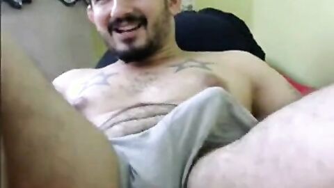 Turkish Guy Shows Off on Webcam