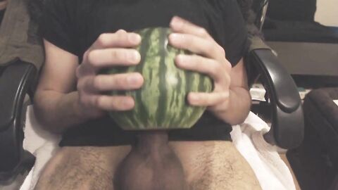 Asian Man Fucks a Watermelon